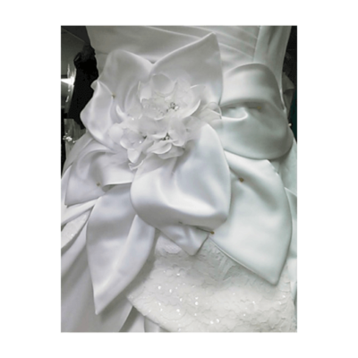 Custom Wedding dress satin flower