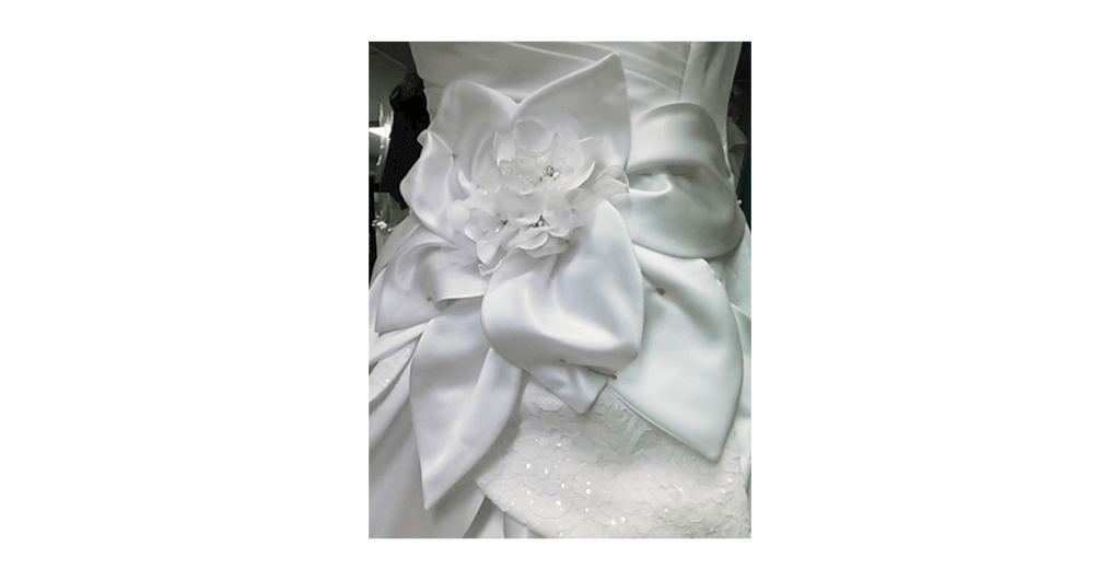 Custom Wedding dress satin flower